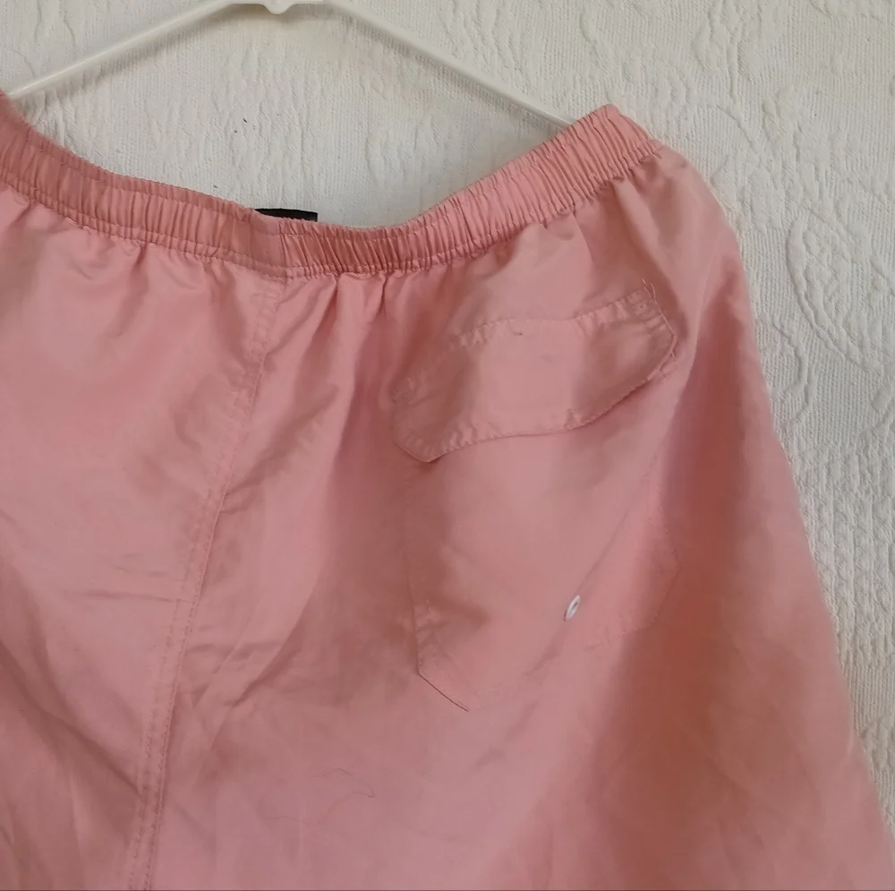 Neon Pink Swim Shorts Yellow Drawstring Beach Resort XL Board Shorts Water Fun